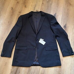 Alain Dupetit Blazer Mens 46L 40W Charcoal Dry Clean Jacket NWT